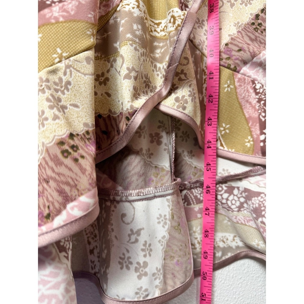 Mixit Womens Floral Patchwork High Low Ruffle Hem Midi Dress Mauve Size 14 NWT - Picture 10 of 10